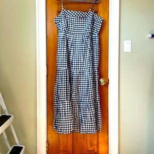 JCrew Factory SQUARE-NECK TIERED DRESS